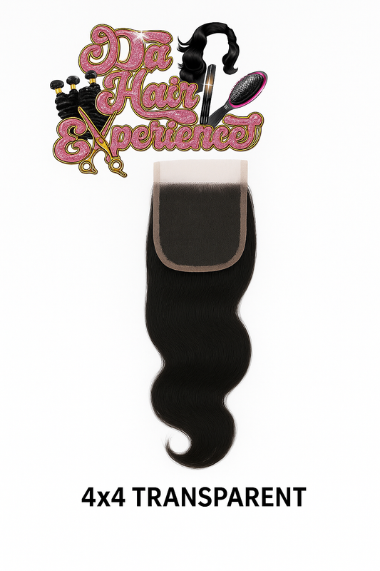 Transparent 4x4 lace closure (straight)
